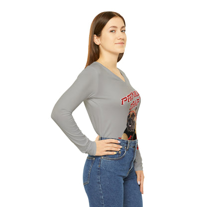 Premium Crap II Women's Long Sleeve V-neck Shirt - Light Grey