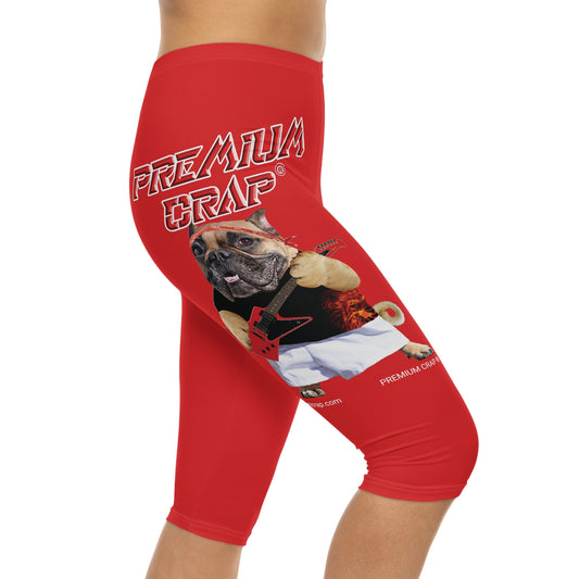 Premium Crap Women’s Capri Leggings - Red