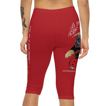 A Piece Of Crap II Women’s Capri Leggings - Dark Red