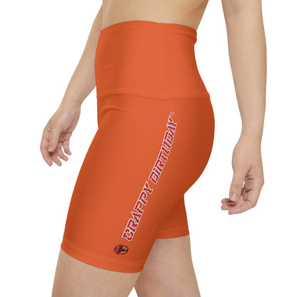 Crappy Birthday WorkoutWit Shorts - Orange