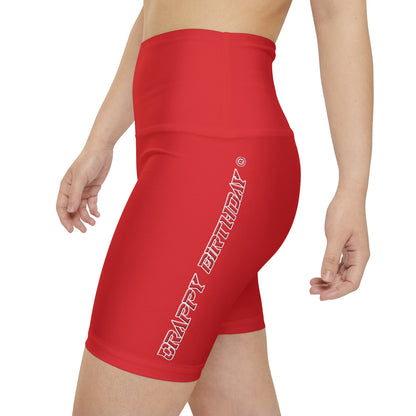 Crappy Birthday II Women's Workout Shorts - Red