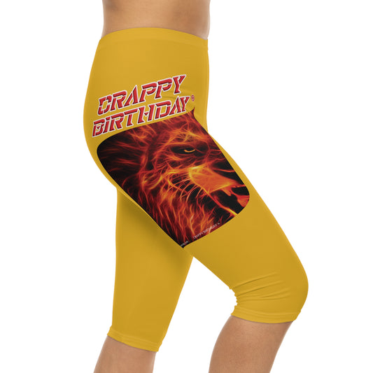 Crappy Birthday Capri-Cious Leggings - Yellow