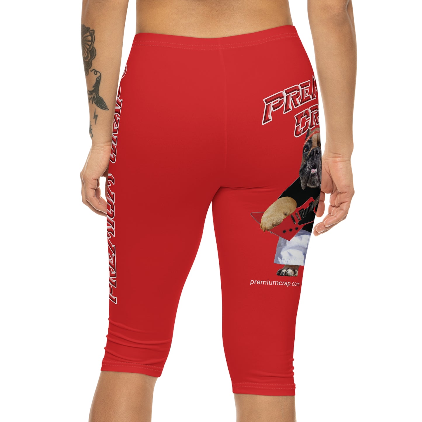 Premium Crap Women’s Capri Leggings - Red