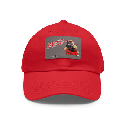 Crappy Birthday II Dad Hat with Leather Patch (Rectangle)