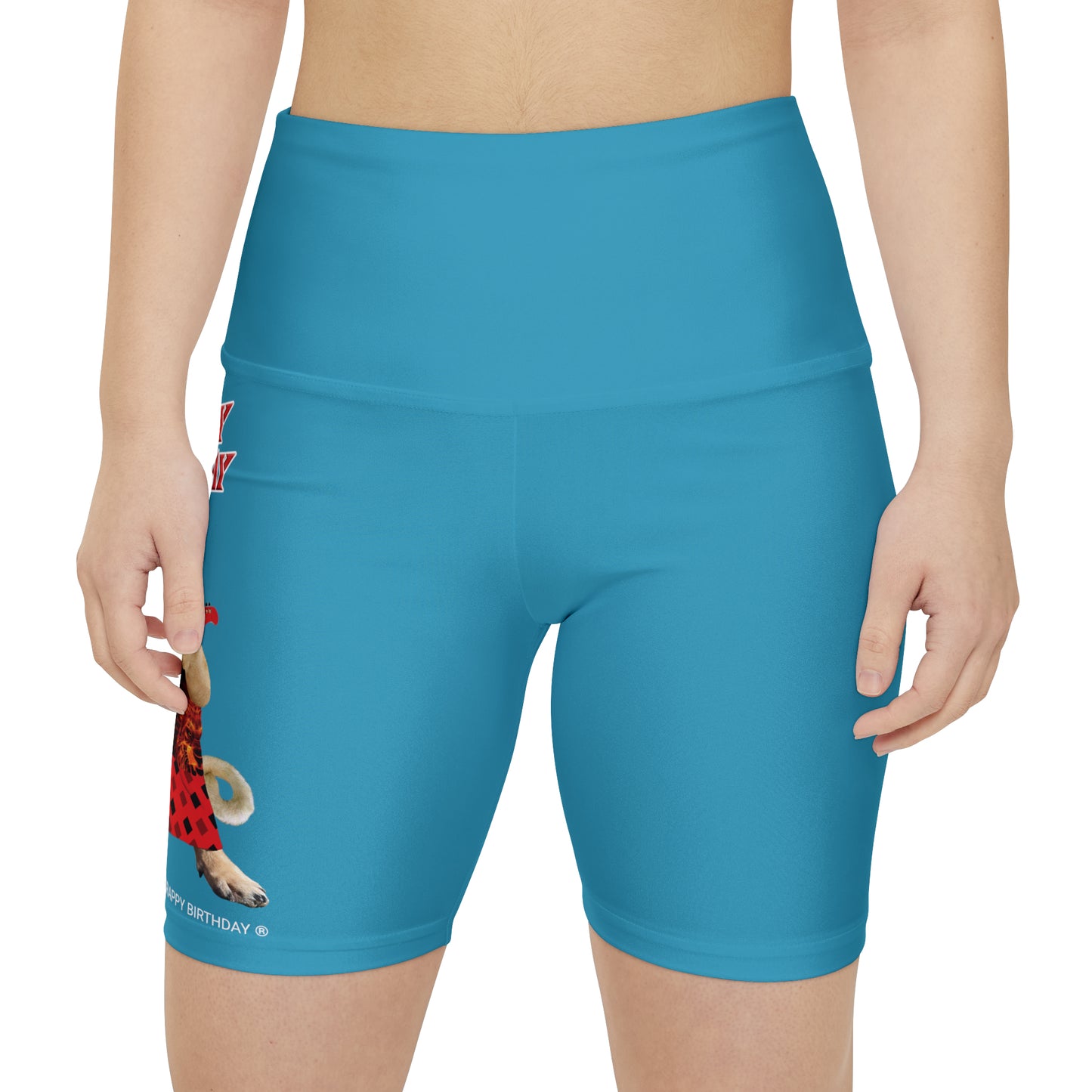 Crappy Birthday II Women's Workout Shorts - Turquoise