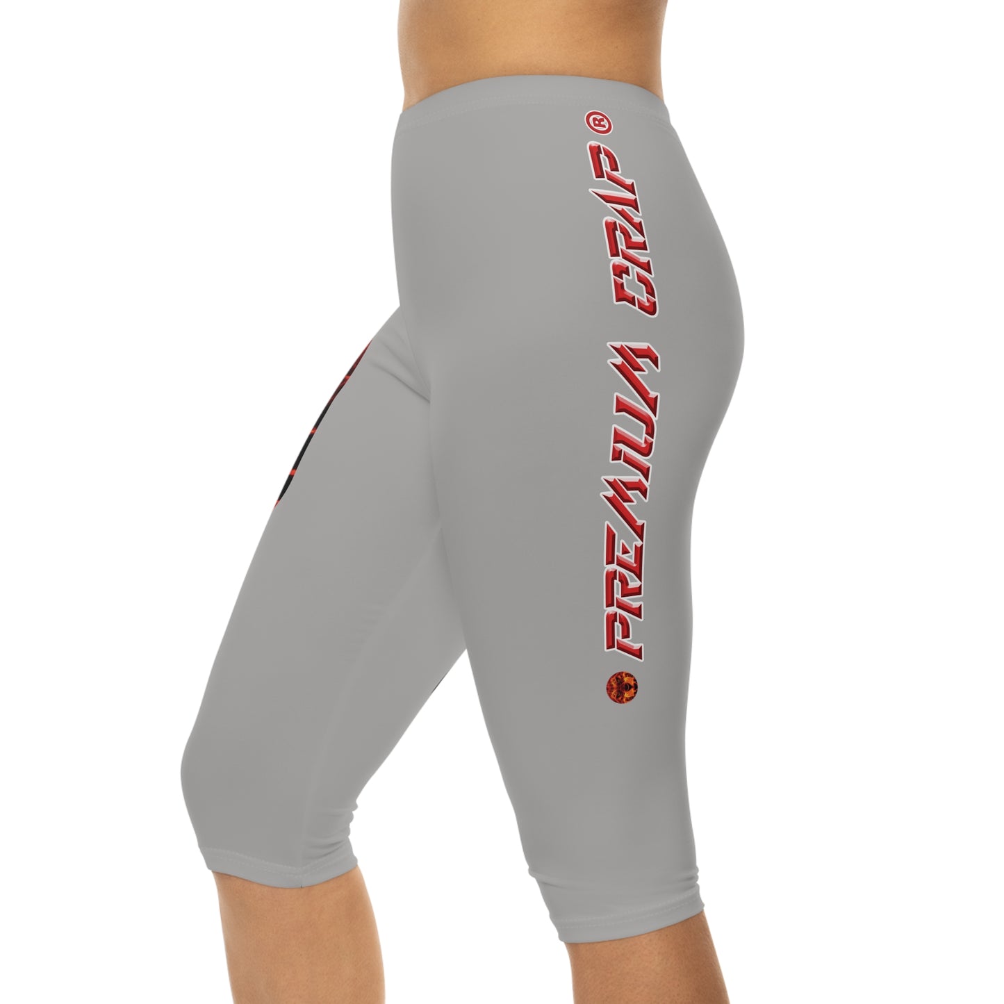 Premium Crap Capri-Cious Leggings - Light Grey
