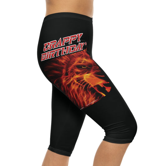 Crappy Birthday Capri-Cious Leggings - Black