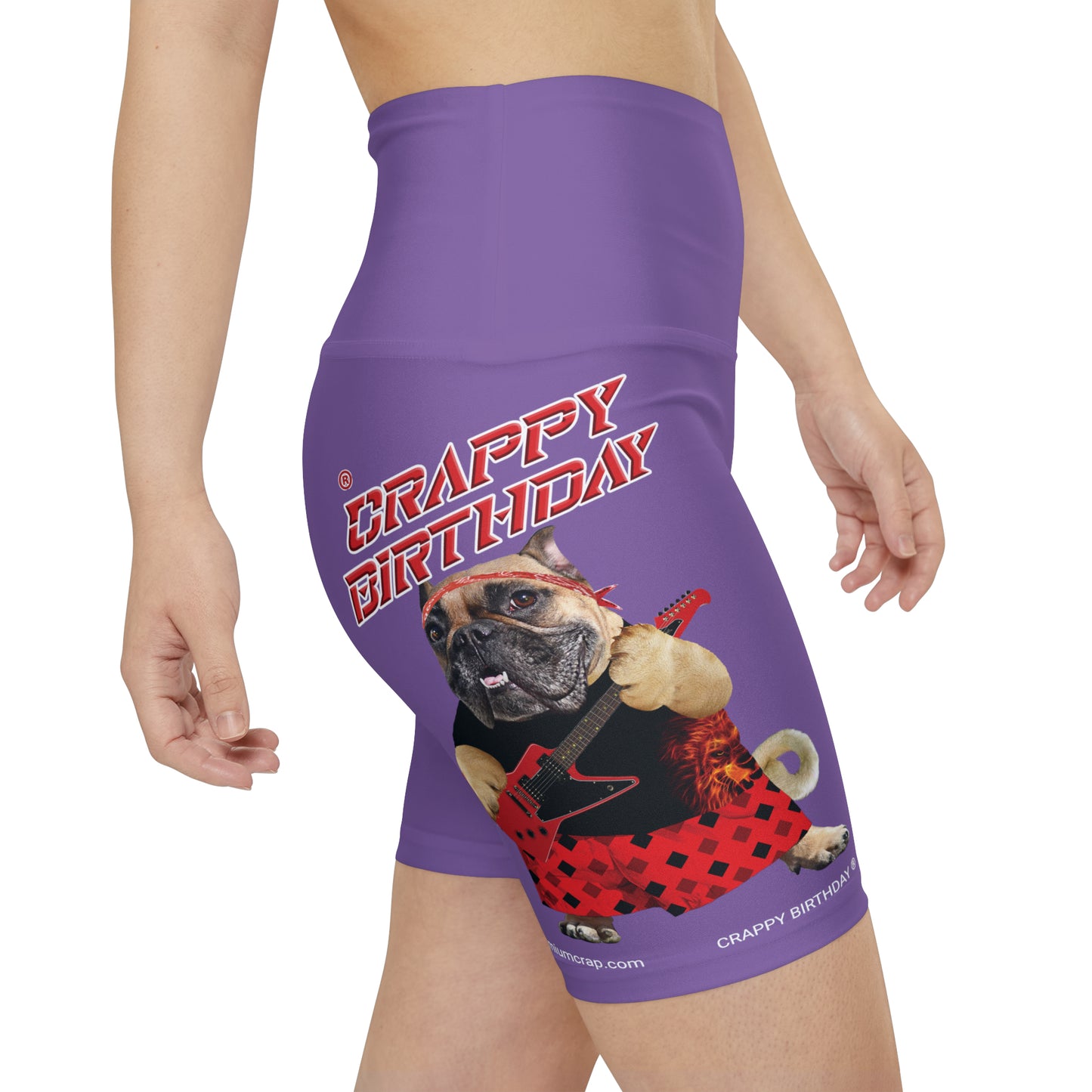 Crappy Birthday II Women's Workout Shorts - Light Purple