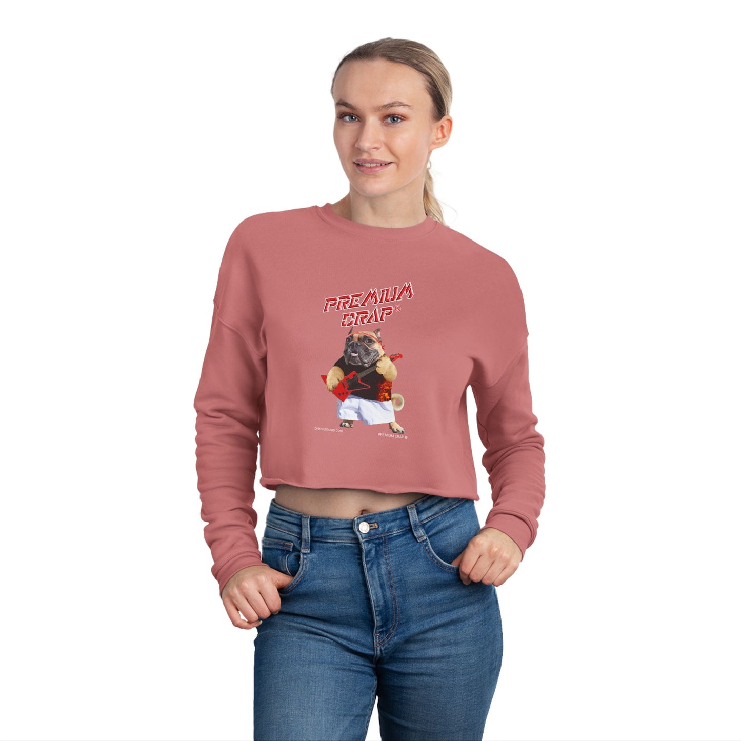 Premium Crap Women's Cropped Sweatshirt