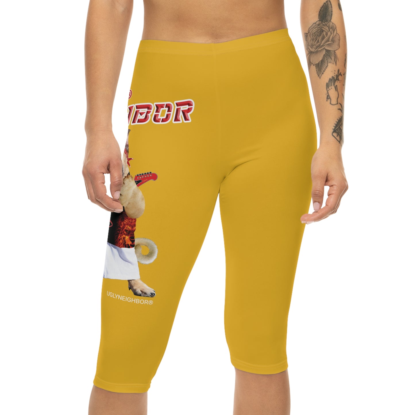 Ugly Neighbor Capri-Cious Leggings - Yellow