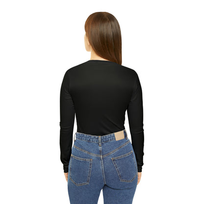 Premium Crap II Women's Long Sleeve V-neck Shirt - Black
