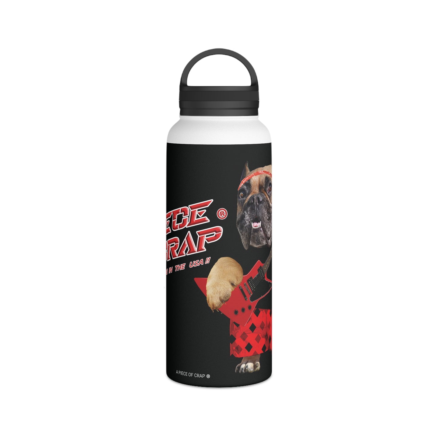 A Piece of Crap II Stainless Steel Water Bottle, Handle Lid
