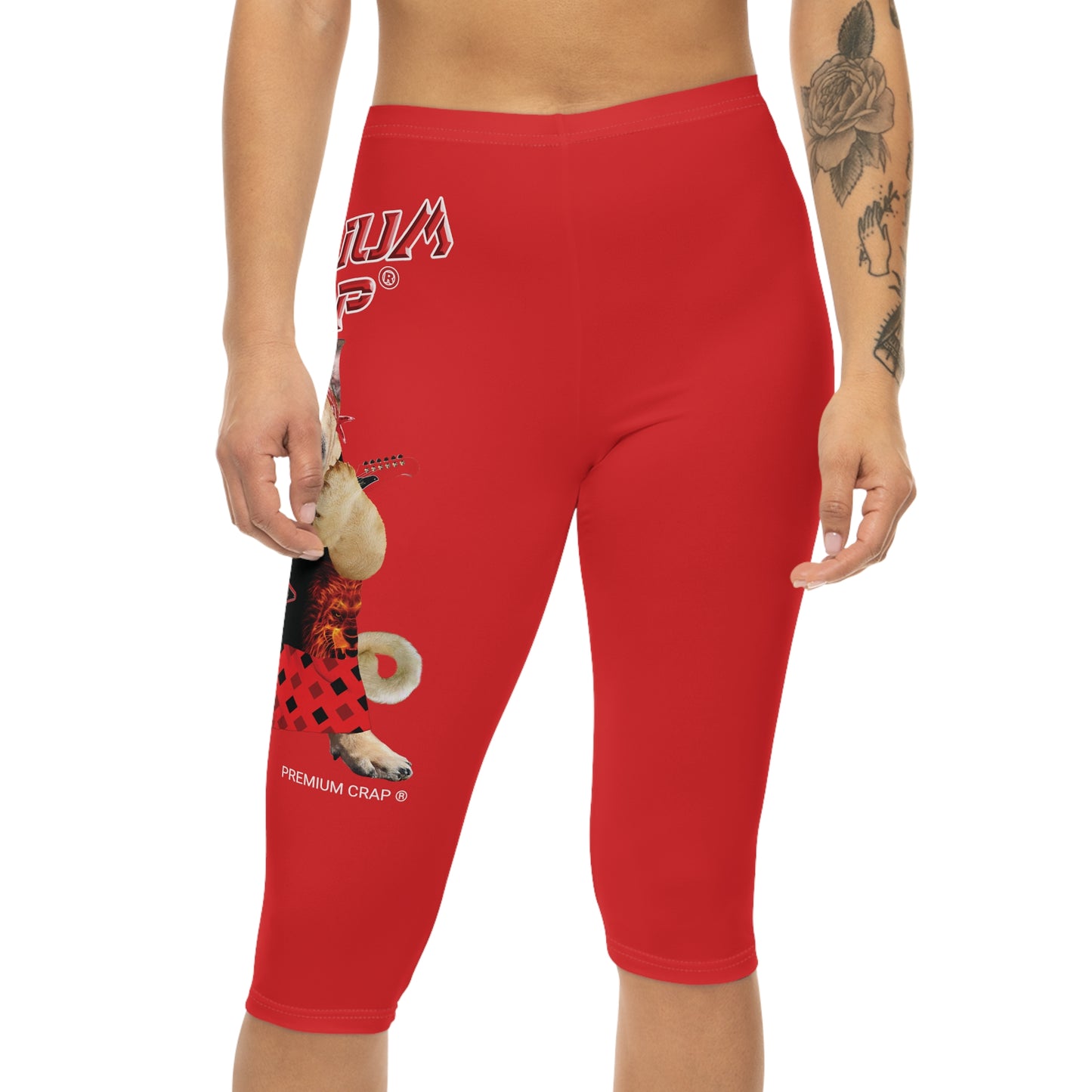 Premium Crap II Women’s Capri Leggings - Red