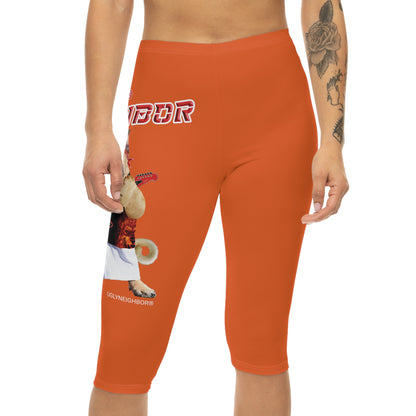 Ugly Neighbor Capri-Cious Leggings - Orange