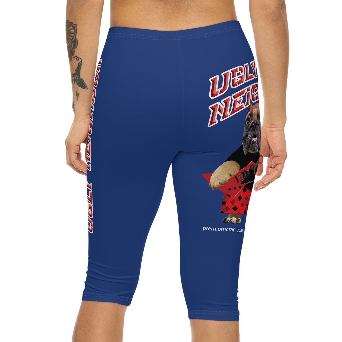 Ugly Neighbor II Women’s Capri Leggings - Dark Blue