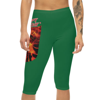 Crappy Birthday Capri-Cious Leggings - Dark Green