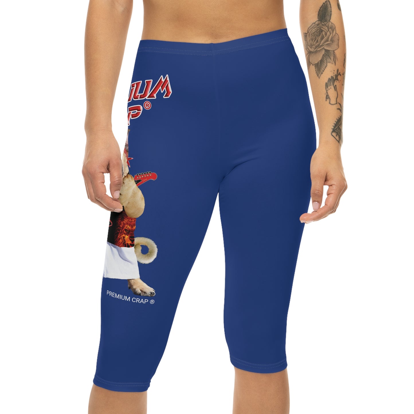 Premium Crap Women’s Capri Leggings - Dark Blue