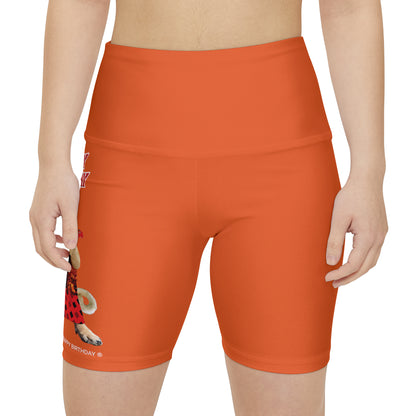 Crappy Birthday II Women's Workout Shorts - Orange