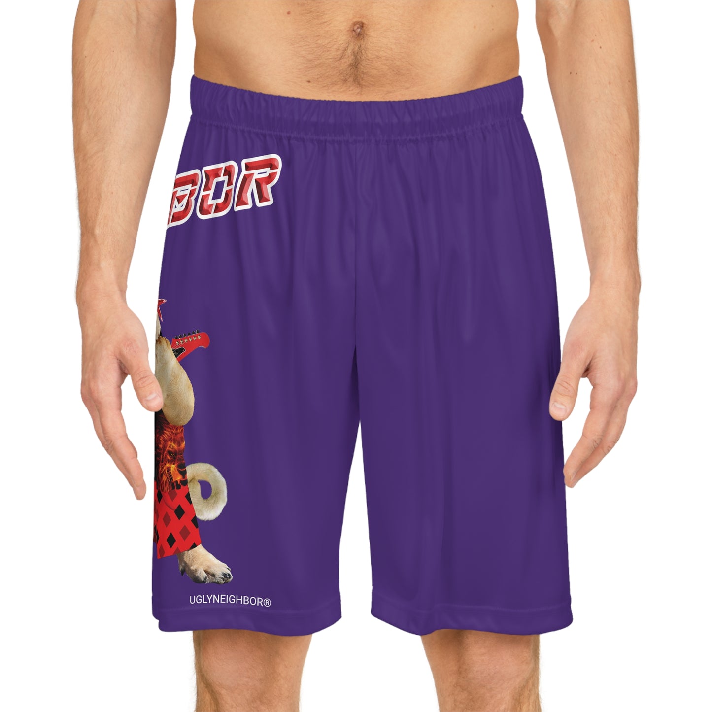 Ugly Neighbor II Basketball Shorts - Purple