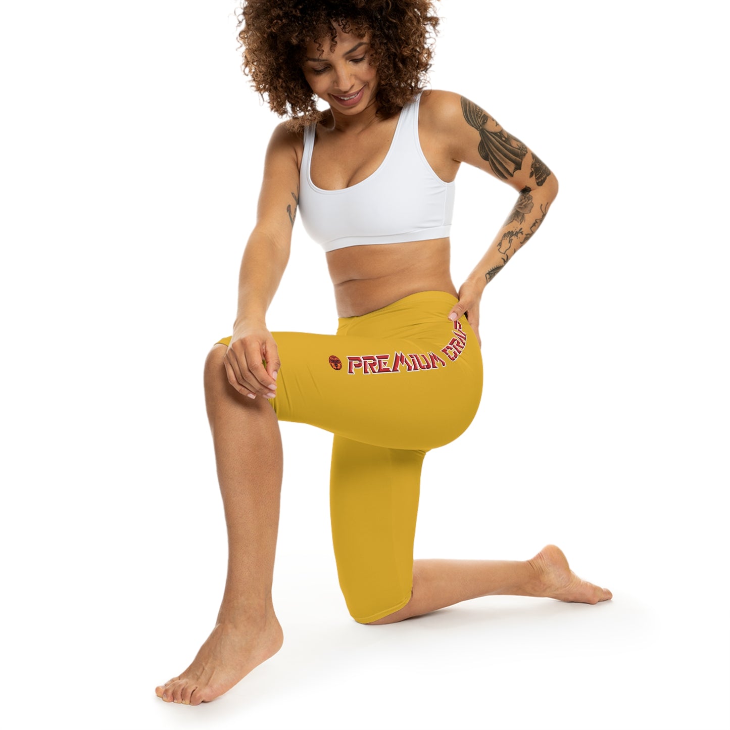 Premium Crap Capri-Cious Leggings - Yellow