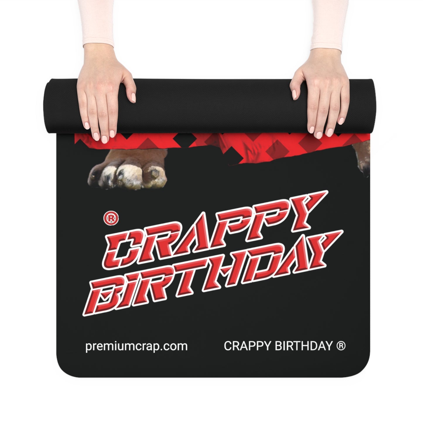 Crappy Birthday II Rubber Yoga Mat