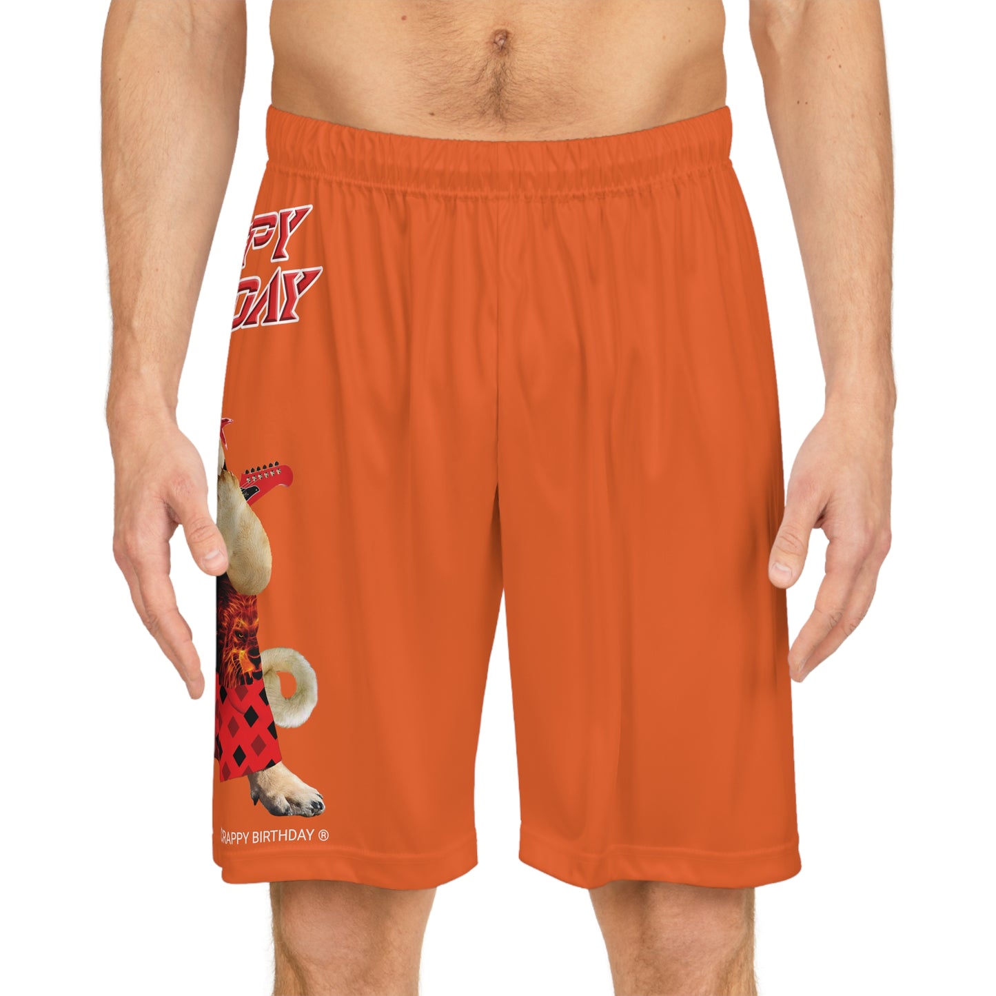 Crappy Birthday II Basketball Shorts - Orange