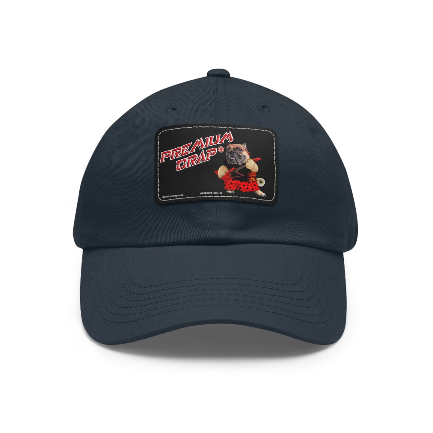 Premium Crap II Dad Hat with Leather Patch (Rectangle)