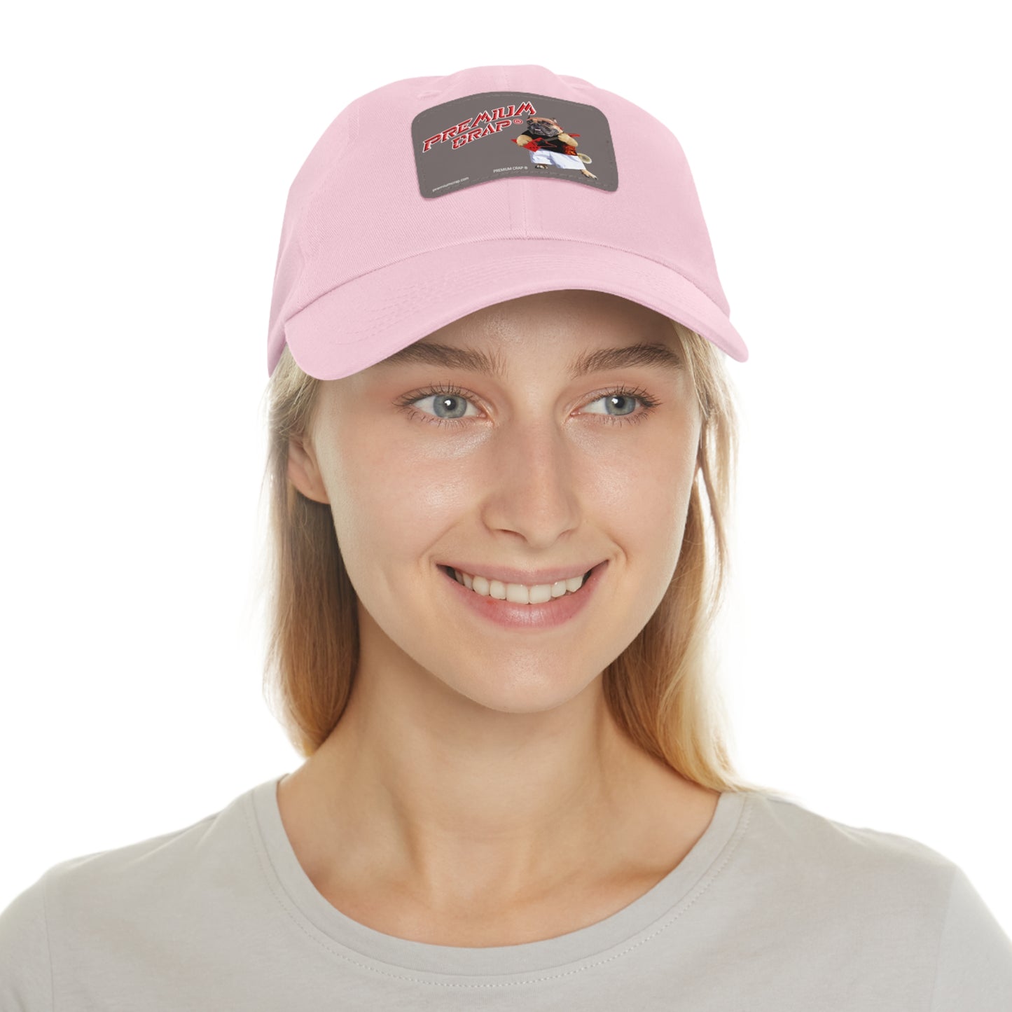 Premium Crap Dad Hat with Leather Patch (Rectangle)