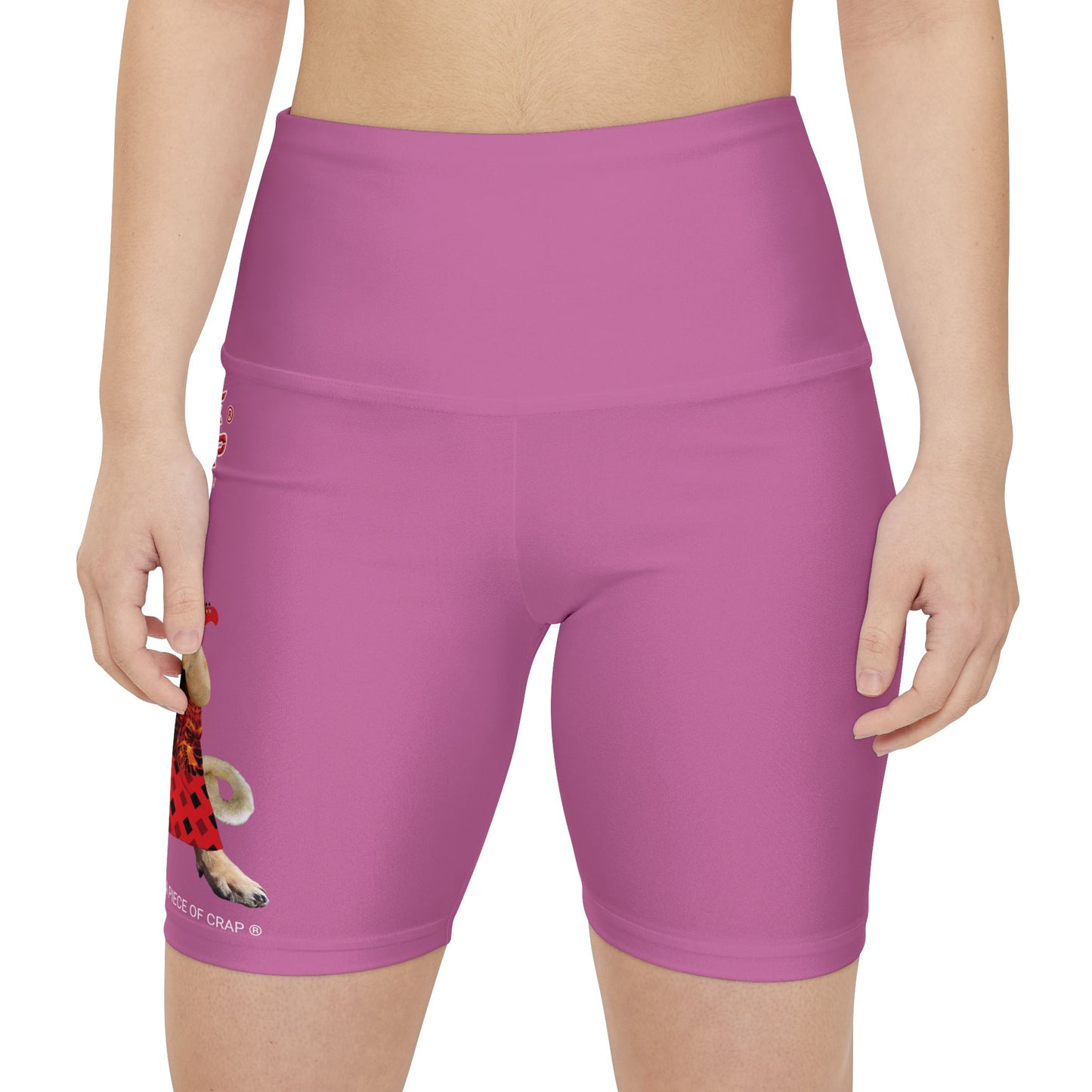 A Piece Of Crap II Women's Workout Shorts - Light Pink