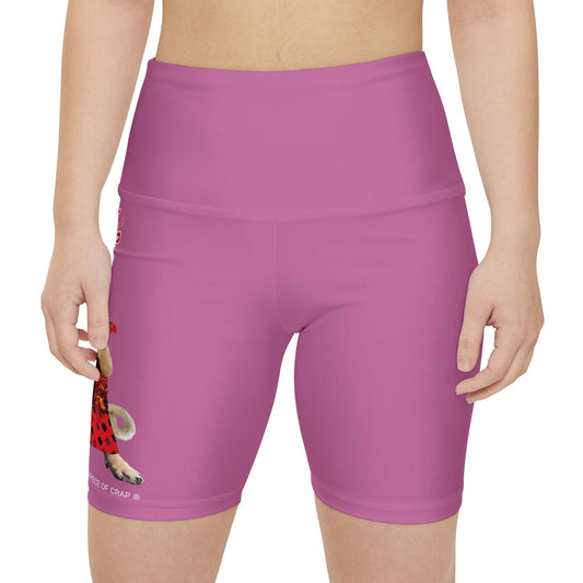 A Piece Of Crap II Women's Workout Shorts - Light Pink