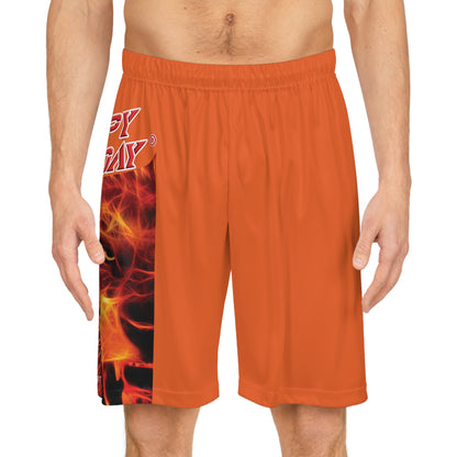 Crappy Birthday BougieBooty Baller Shorts - Orange