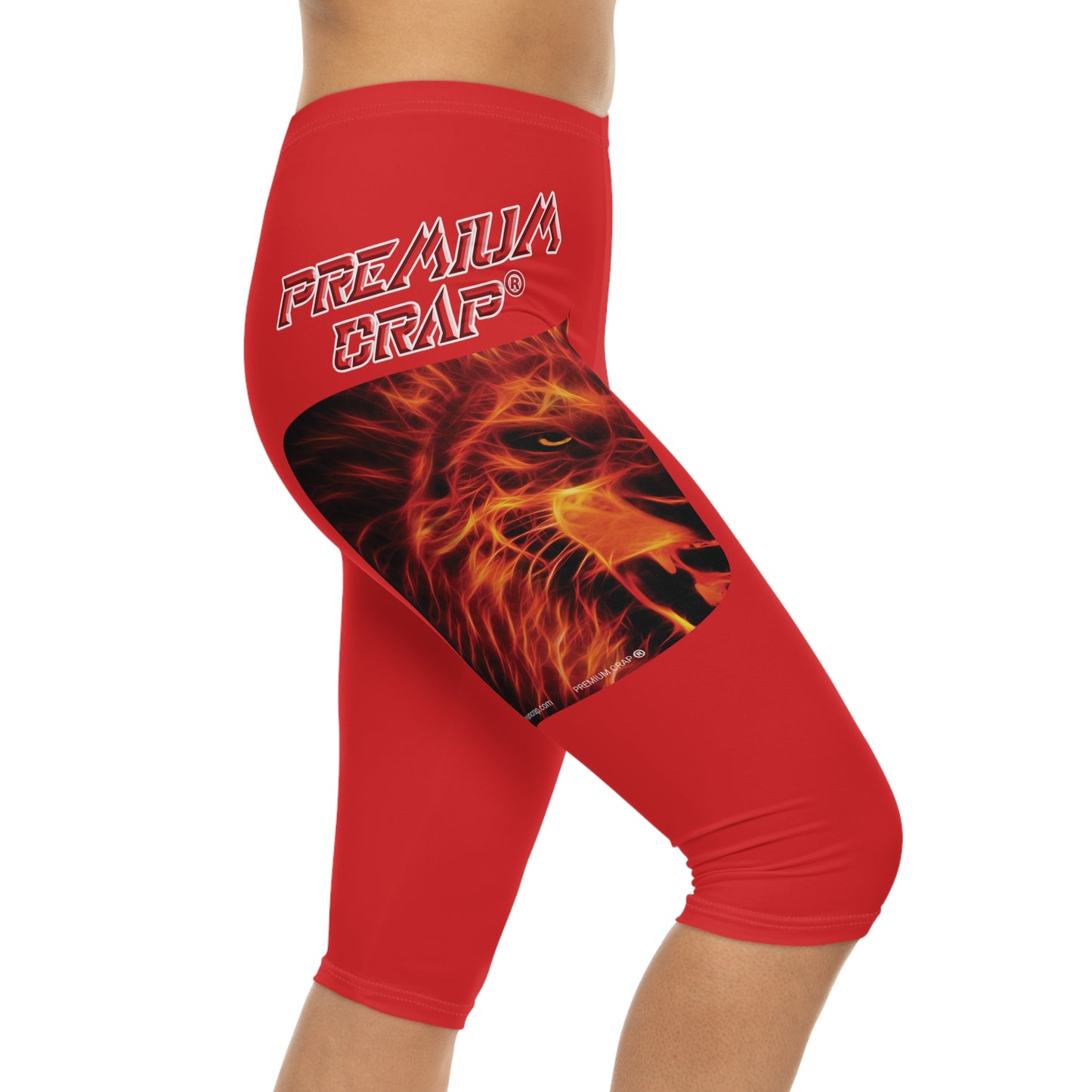 Premium Crap Capri-Cious Leggings - Red