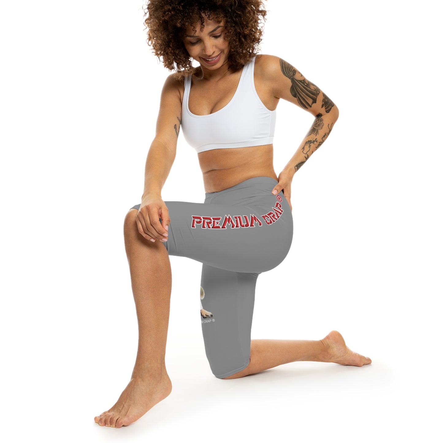 Premium Crap Women’s Capri Leggings - Grey