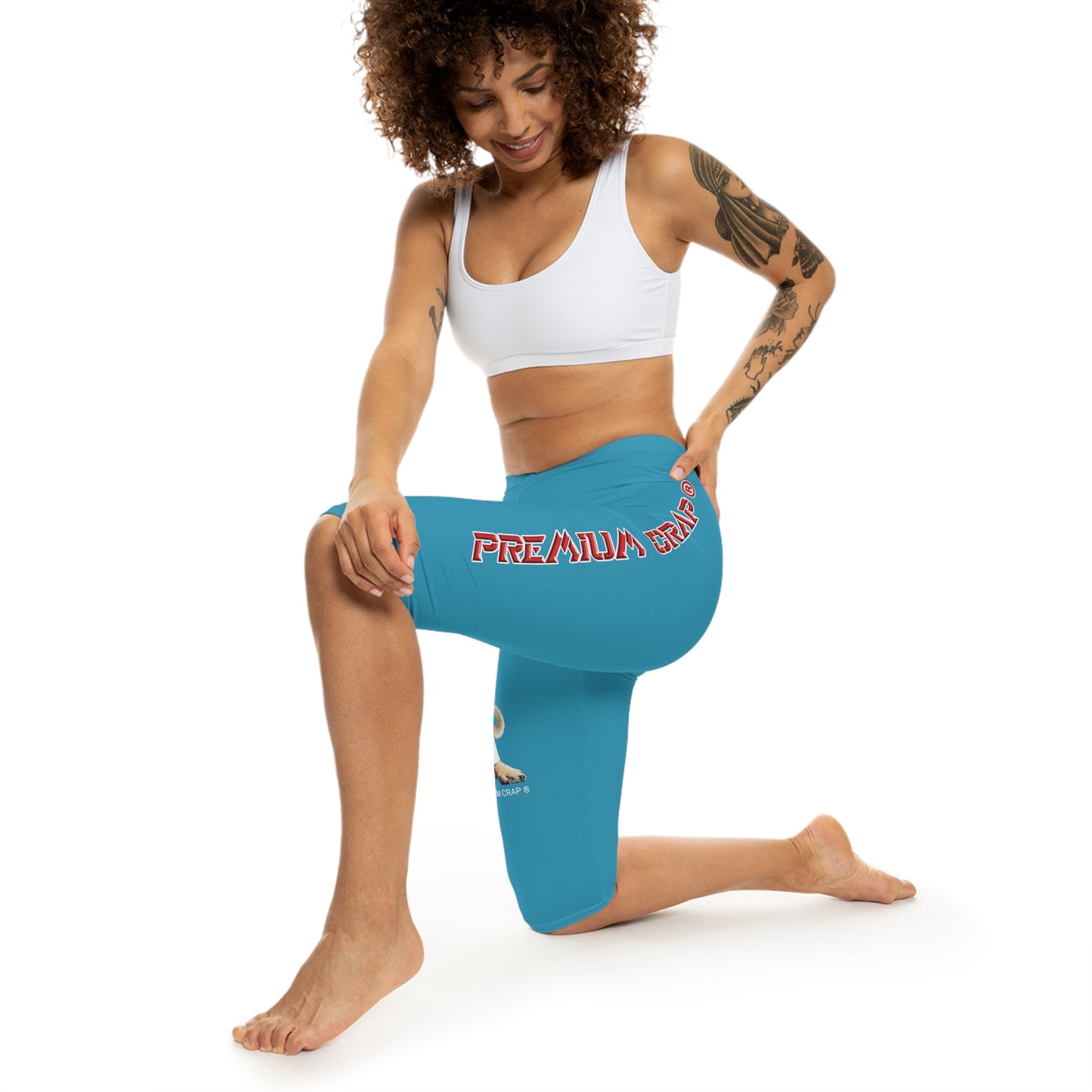 Premium Crap Women’s Capri Leggings - Turquoise