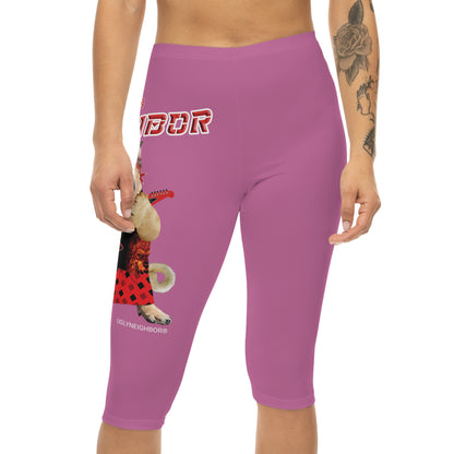 Ugly Neighbor II Women’s Capri Leggings - Light Pink