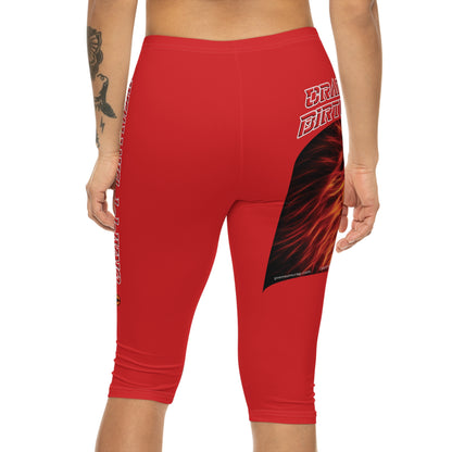 Crappy Birthday Capri-Cious Leggings - Red