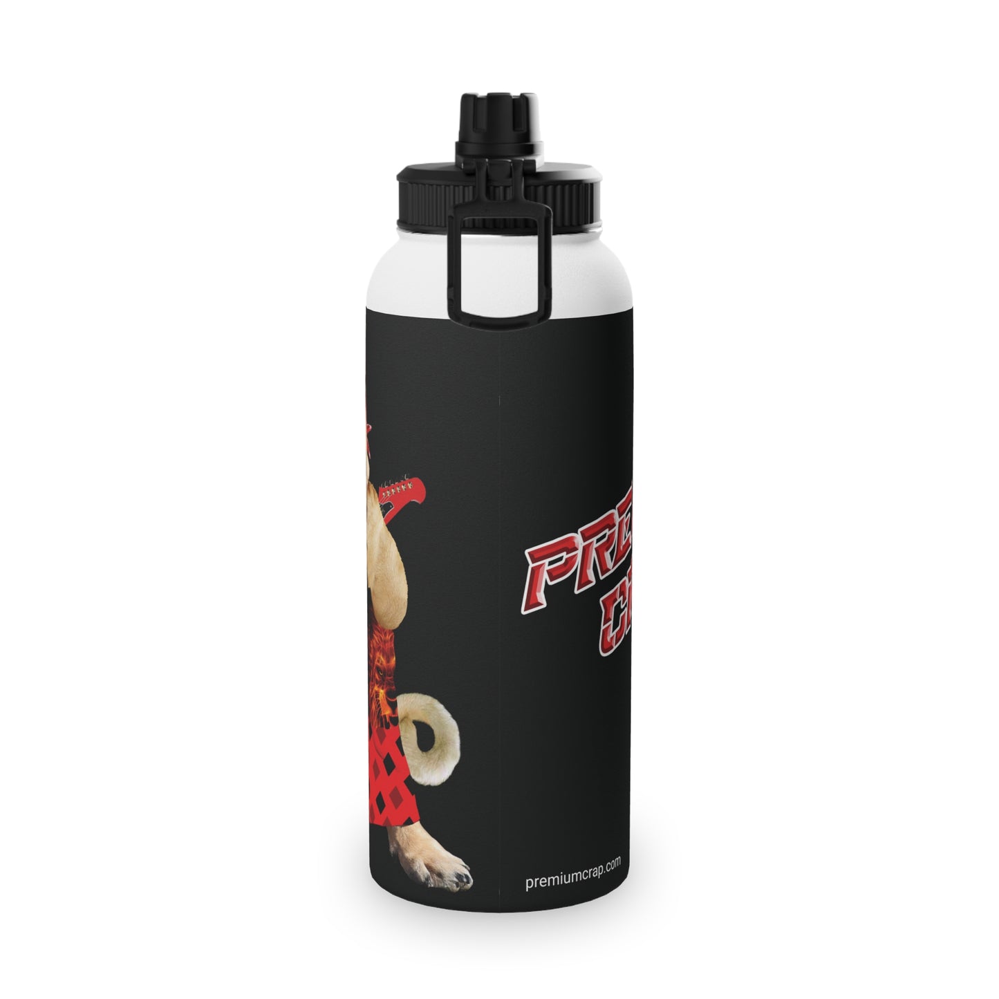 Premium Crap II Stainless Steel Water Bottle, Sports Lid