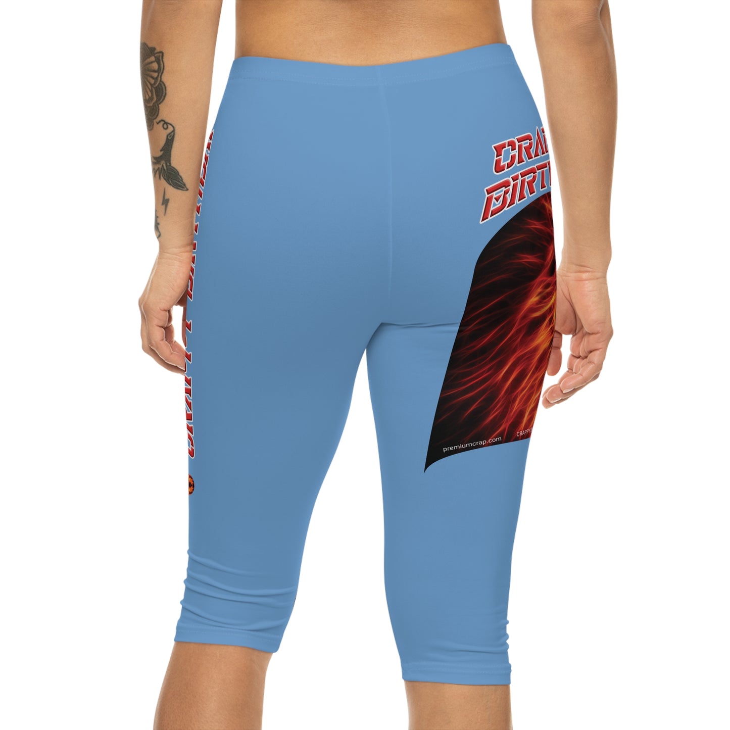 Crappy Birthday Capri-Cious Leggings - Light Blue