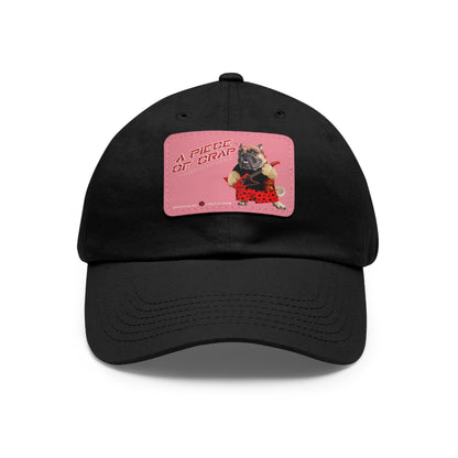 A Piece of Crap II Dad Hat with Leather Patch (Round)