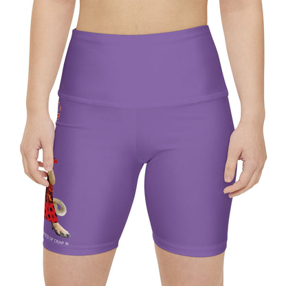 A Piece Of Crap II Women's Workout Shorts - Light Purple