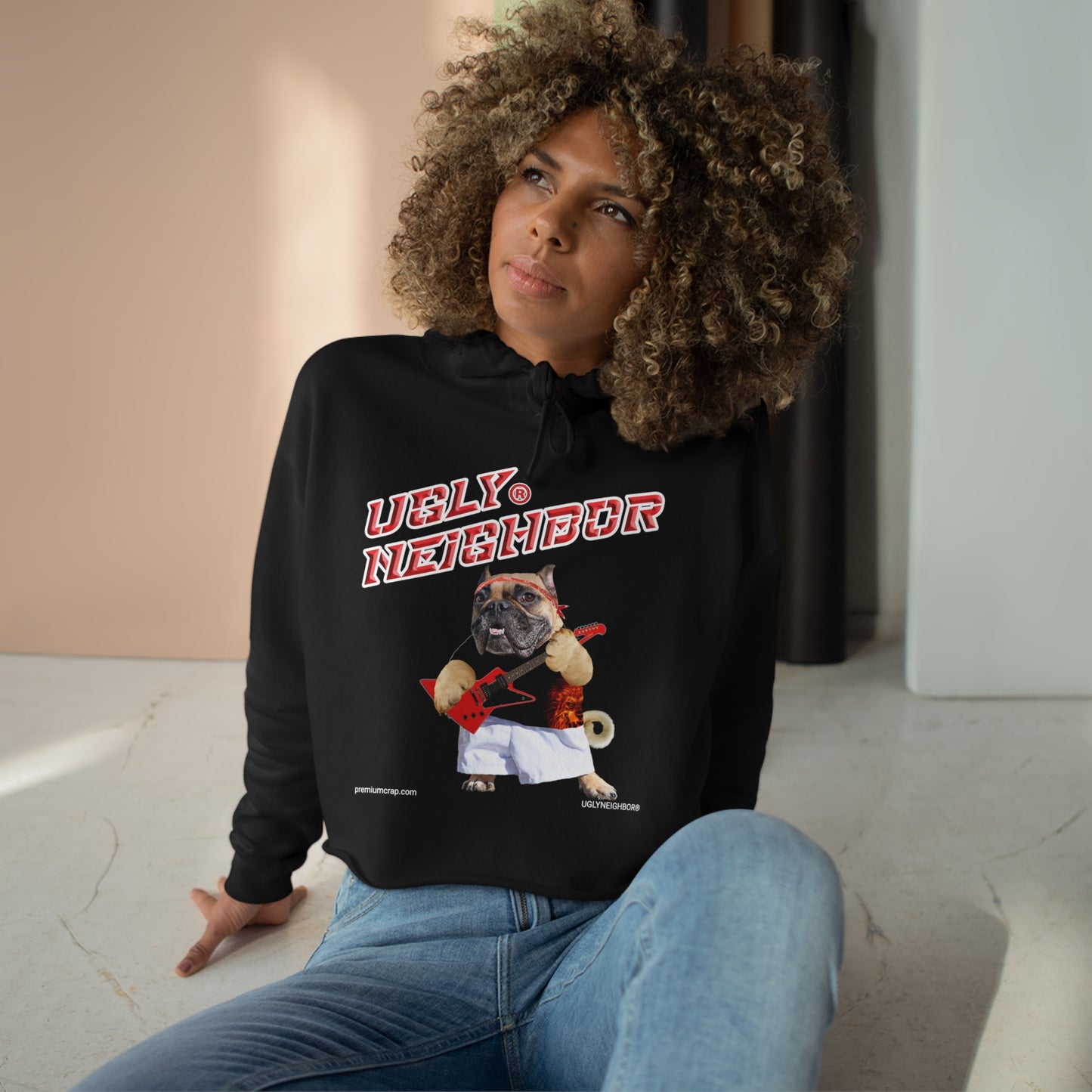 Ugly Neighbor Crop Hoodie