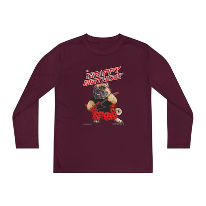 Crappy Birthday II Youth Long Sleeve Competitor Tee