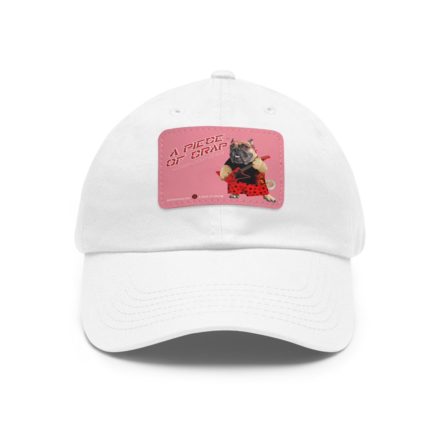 A Piece of Crap II Dad Hat with Leather Patch (Round)