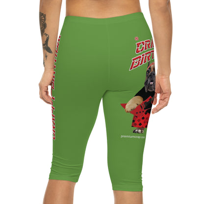 Crappy Birthday II Women’s Capri Leggings - Green