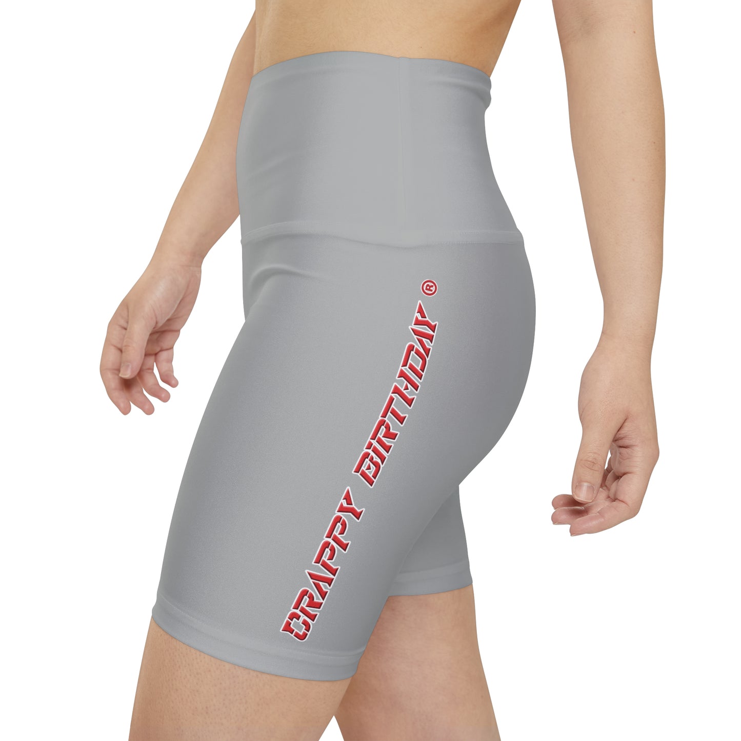 Crappy Birthday II Women's Workout Shorts - Light Grey