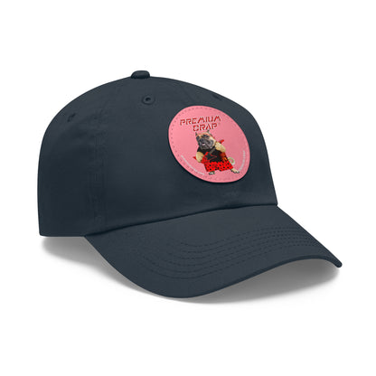 Premium Crap II Dad Hat with Leather Patch (Round)