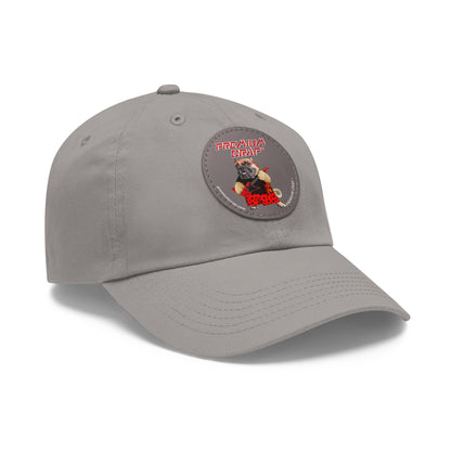 Premium Crap II Dad Hat with Leather Patch (Round)