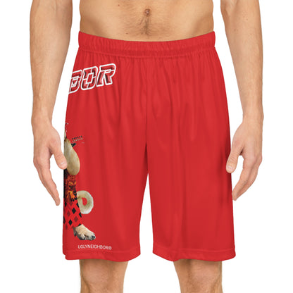 Ugly Neighbor II Basketball Shorts - Red
