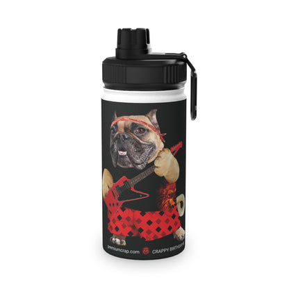 Crappy Birthday II Stainless Steel Water Bottle, Sports Lid