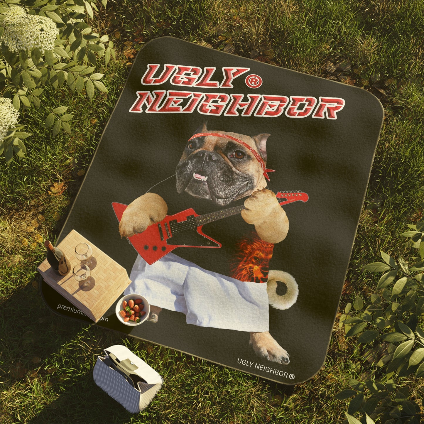 Ugly Neighbor Picnic Blanket